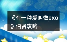 《有一種愛叫做exo》伯賢攻略