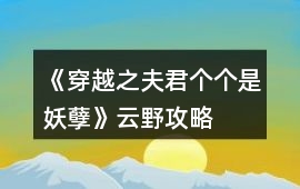《穿越之夫君個個是妖孽》云野攻略