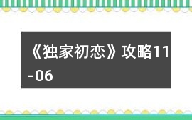 《獨家初戀》攻略11-06