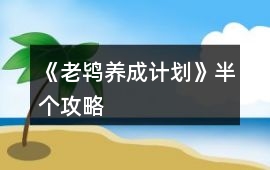 《老鴇養成計劃》半個攻略