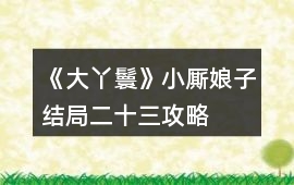 《大丫鬟》小廝娘子結局二十三攻略