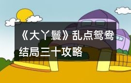 《大丫鬟》亂點鴛鴦結局三十攻略