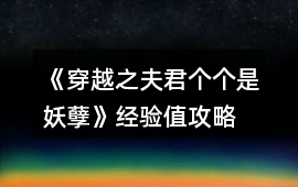 《穿越之夫君個個是妖孽》經驗值攻略