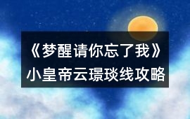 《夢醒請你忘了我》小皇帝云璟琰線攻略要點(diǎn)