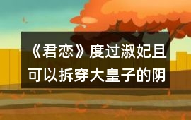 《君戀》度過淑妃且可以拆穿大皇子的陰謀攻略