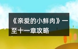 《親愛的小鮮肉》一至十一章攻略