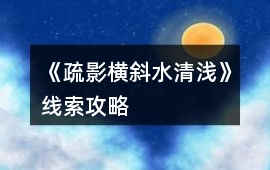 《疏影橫斜水清淺》線索攻略