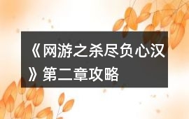 《網游之殺盡負心漢》第二章攻略