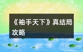 《袖手天下》真結局攻略