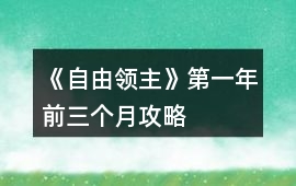 《自由領主》第一年前三個月攻略