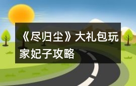 《盡歸塵》大禮包玩家妃子攻略