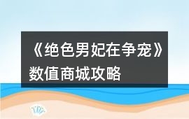 《絕色男妃在爭寵》數值商城攻略