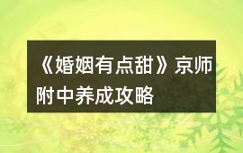 《婚姻有點甜》京師附中養成攻略