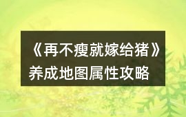 《再不瘦就嫁給豬》養成地圖屬性攻略