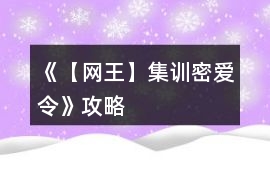 《【網(wǎng)王】集訓(xùn)密愛令》攻略