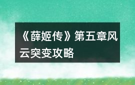 《薛姬傳》第五章風云突變攻略