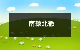 南轅北轍